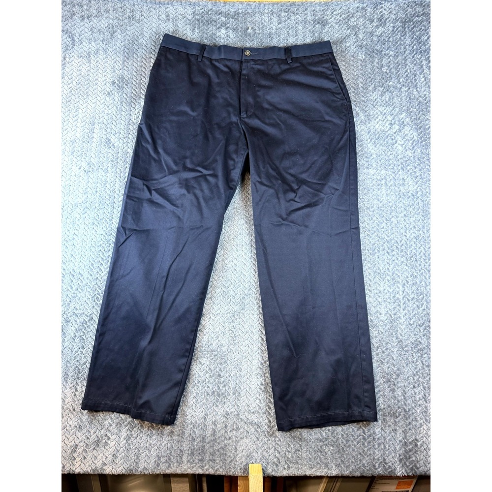 Dockers Chino Pants Mens 38x30 Black Cotton Flat Front Classic Fit Straight Leg